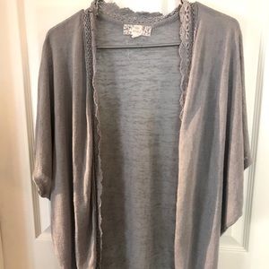 Purple light see thru cardigan